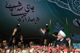 حضور رییس‌جمهور در راهپیمایی ۲۲ بهمن